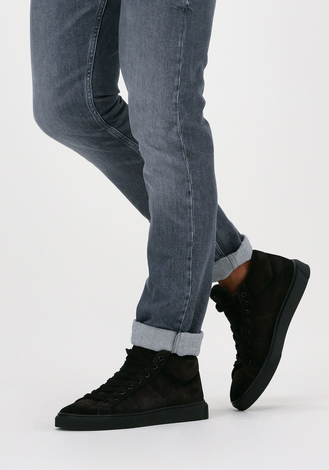 Zwarte sneakers hoog store