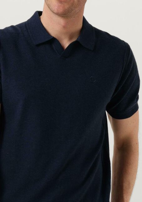 DSTREZZED Polo MERCURY S/S POLO MELANGE SLUB Bleu foncé - large
