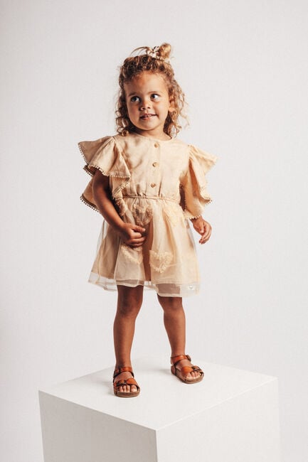 Beige BAJE STUDIO Mini jurk DENIA - large