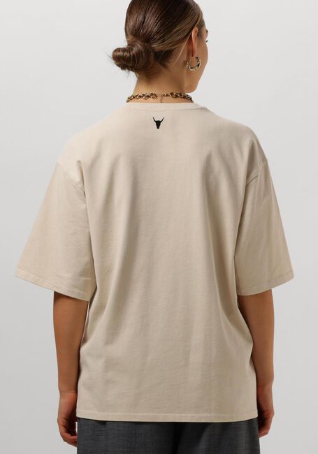Beige ALIX THE LABEL T-shirt LADIES KNITTED THEL LABEL T-SHIRT - large