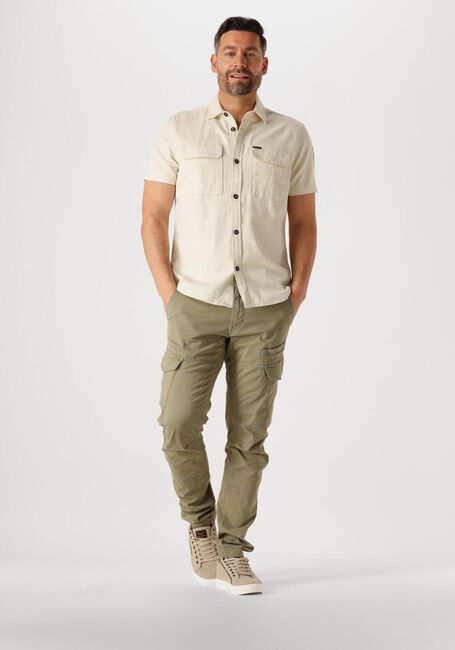PME LEGEND Chemise décontracté SHORT SLEEVE SHIRT SLUB COTTON en beige - large