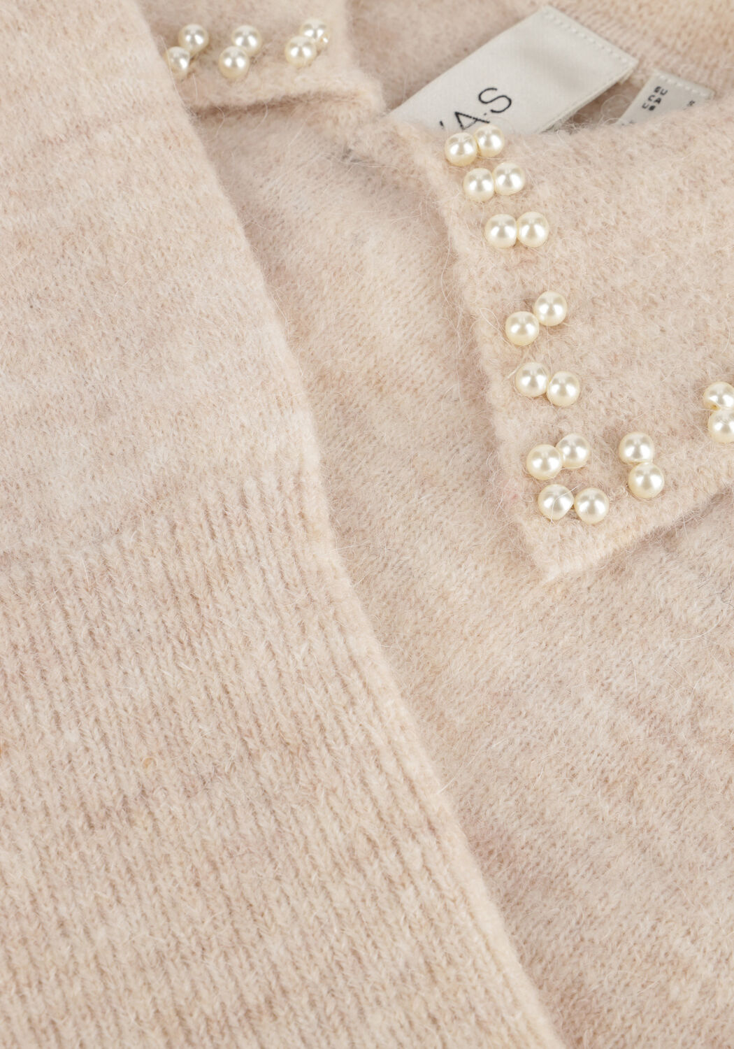 Beige Y.A.S. Trui YASNERIS LS KNIT PULLOVER - large