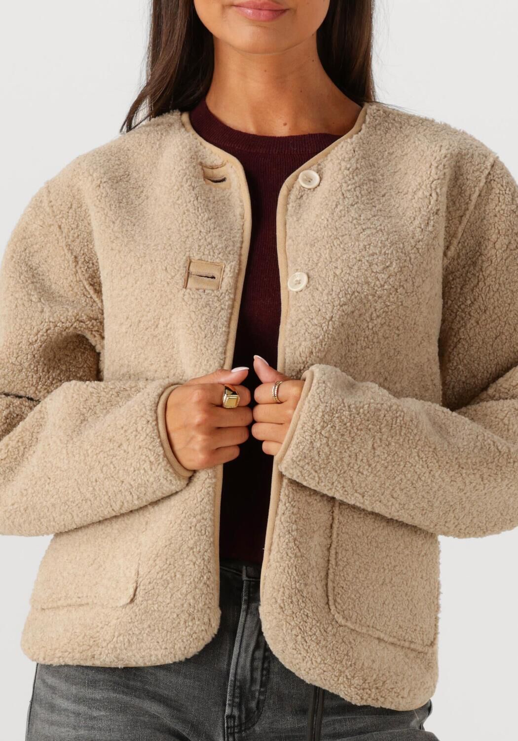 Beige CIRCLE OF TRUST Teddy jas BECKY JACKET - large