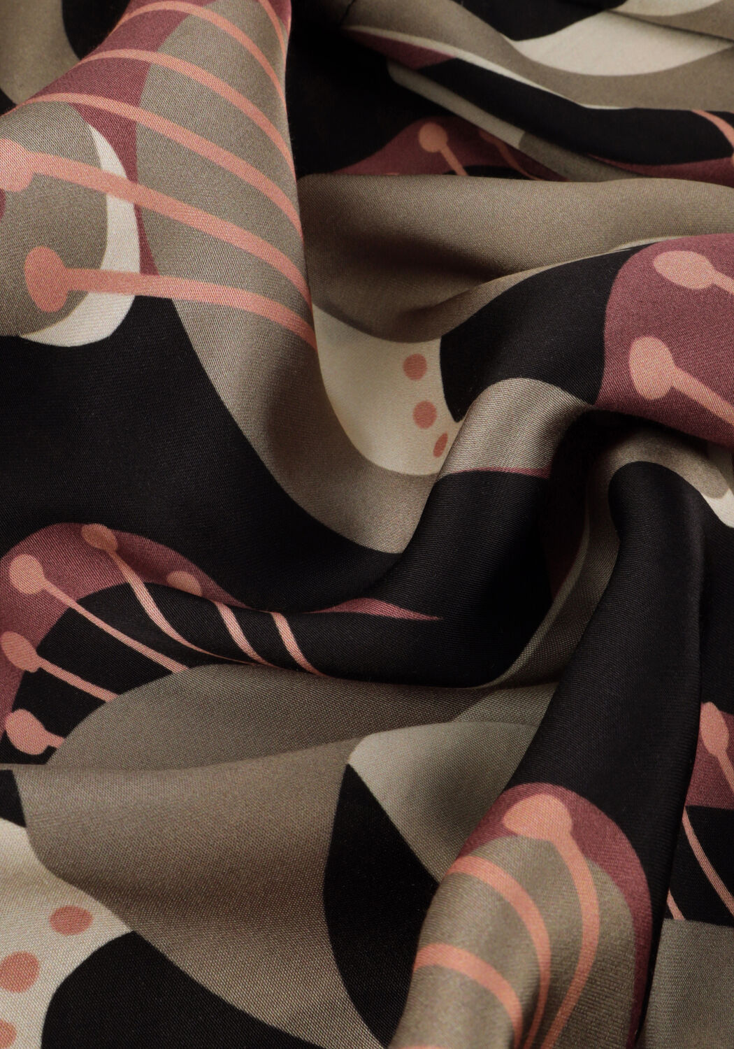 Multi SUMMUM Midi jurk DRESS ABSTRACT PEACOCK - large