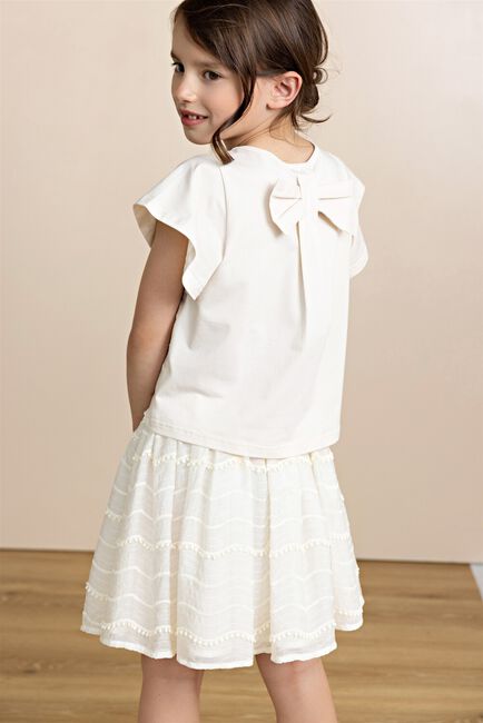 NONO Mini robe NINU SKIRT WITH POMPOMS &Eacute;cru - large