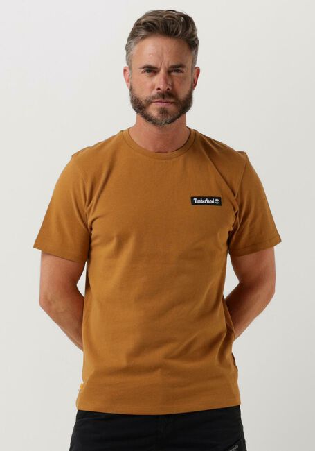 Beige TIMBERLAND T-shirt WOVEN BADGE TEE - large