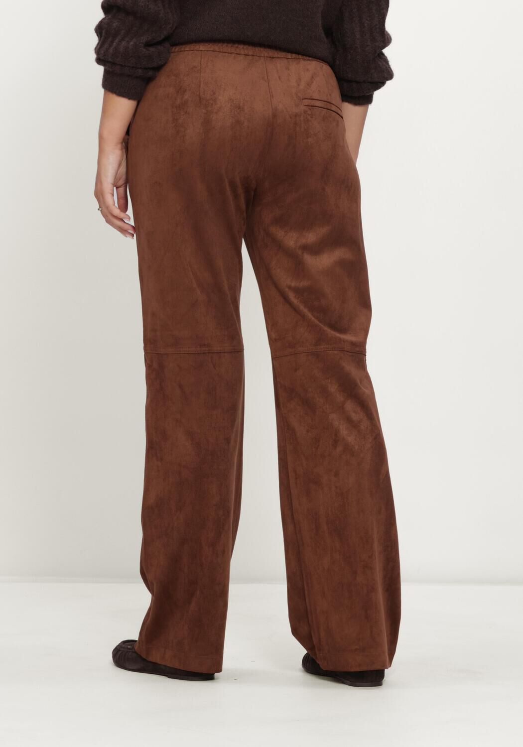 Bruine MAC Pantalon 0455 VELOUR CHIARA WIDE LEG - large