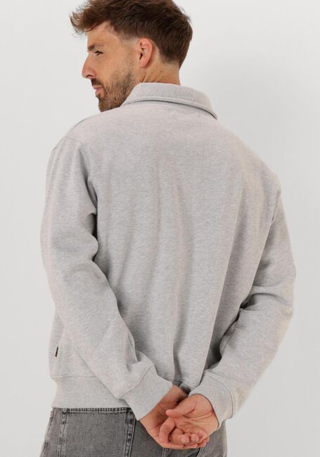 WOODBIRD Col roulé WBTOM FULL ZIP POLO Gris clair - large