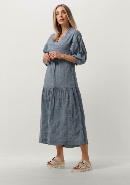 RUBY TUESDAY Robe midi SAGE LONG DRESS WITH V SMOCK Bleu clair - large