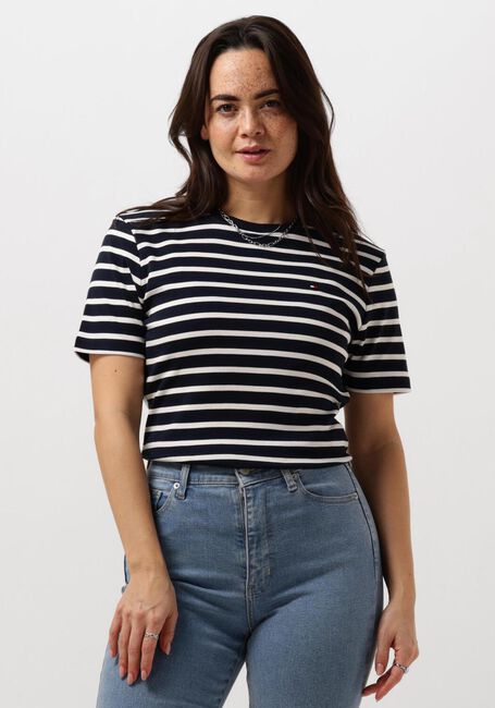 TOMMY HILFIGER T-shirt NEW SLIM CODY C-NECK SS en noir - large