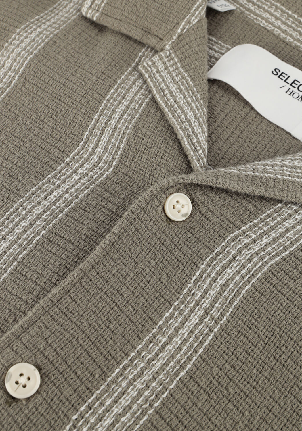 SELECTED MEN Chemise d&eacute;contract&eacute; SLHRELAX-SAL SHIRT SS RESORT en vert - large