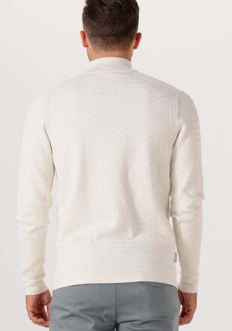 Witte CAST IRON Trui HALF ZIP COLLAR ECOVERO - large