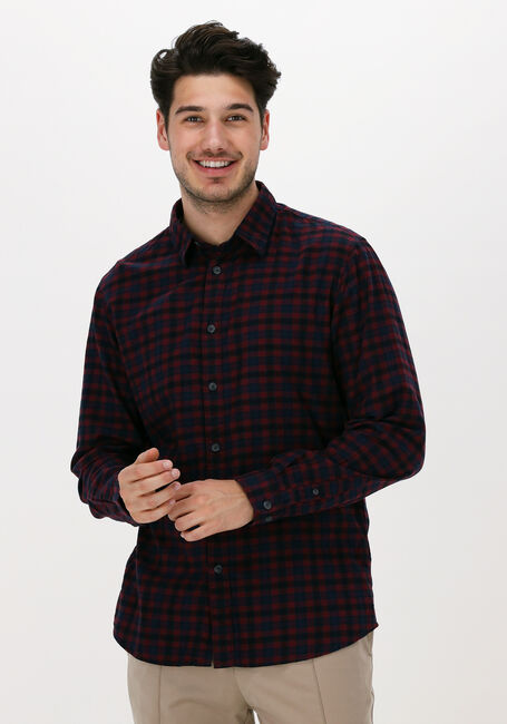 Bordeaux SELECTED MEN Casual overhemd SLHSLIMISAC SHIRT LS CHECK W C - large