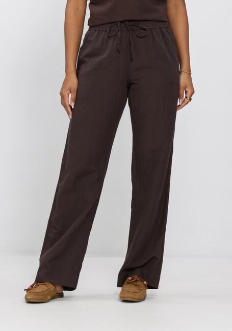 NEO NOIR Pantalon large SONAR LINEN PANT en marron - large