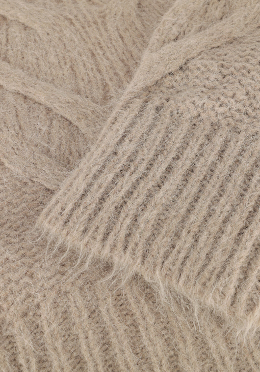 Beige SUMMUM Trui SWEATER BIG CABLE KNIT - large