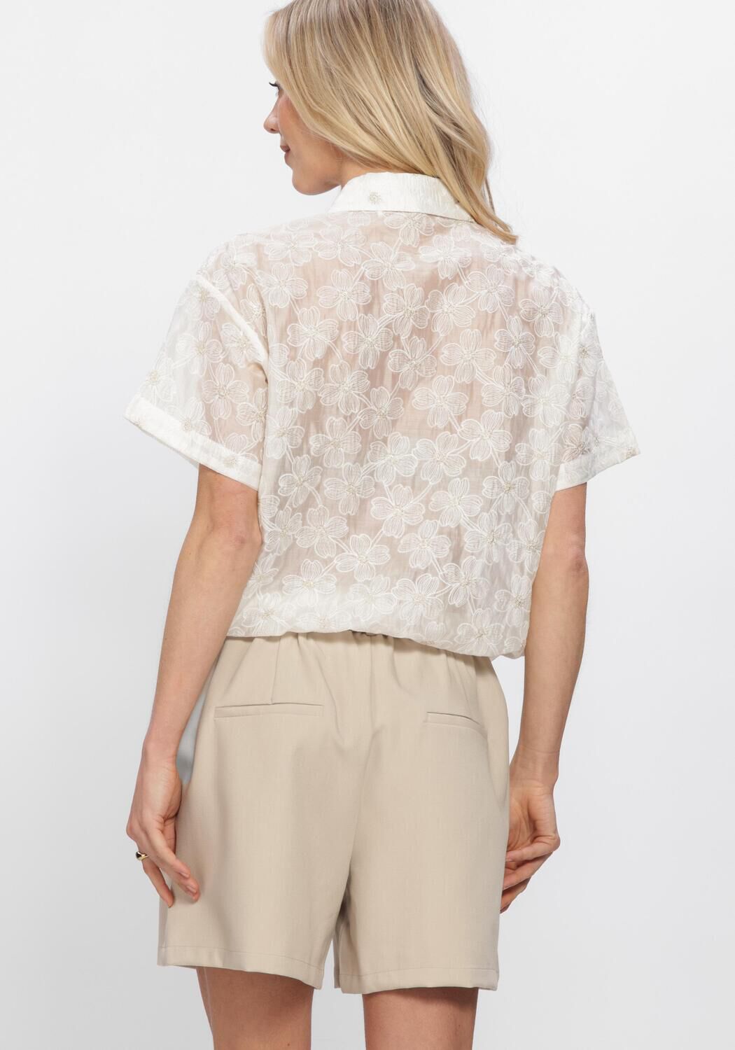 NUKUS BRITT BLOUSE FLOWER Blouses Blanc - large