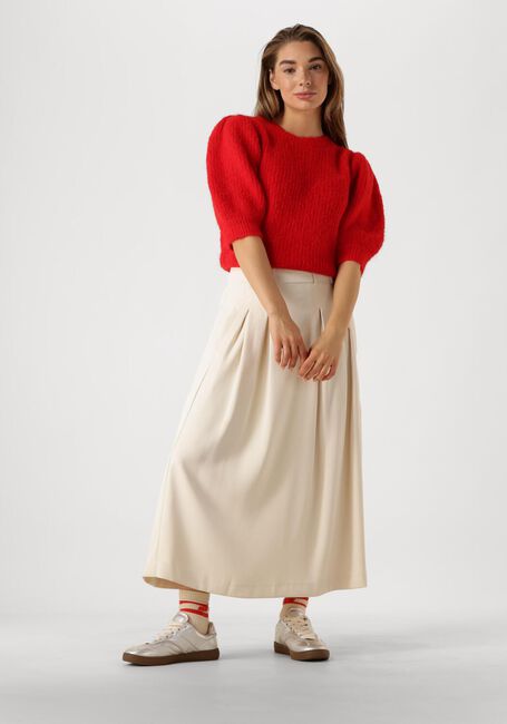 CO'COUTURE Pull CORALIE BOW RIB KNIT en rouge - large