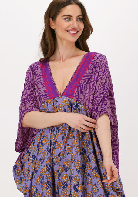 SISSEL EDELBO Robe midi MADONNA MIX CAFTAN en violet - large