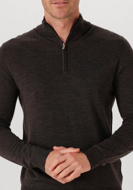 PROFUOMO Pull PULLOVER HALF ZIP MERINO en marron - large