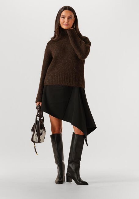 Bruine SELECTED WOMEN Trui SLFGABRIELLA LS KNIT HIGH NECK - large