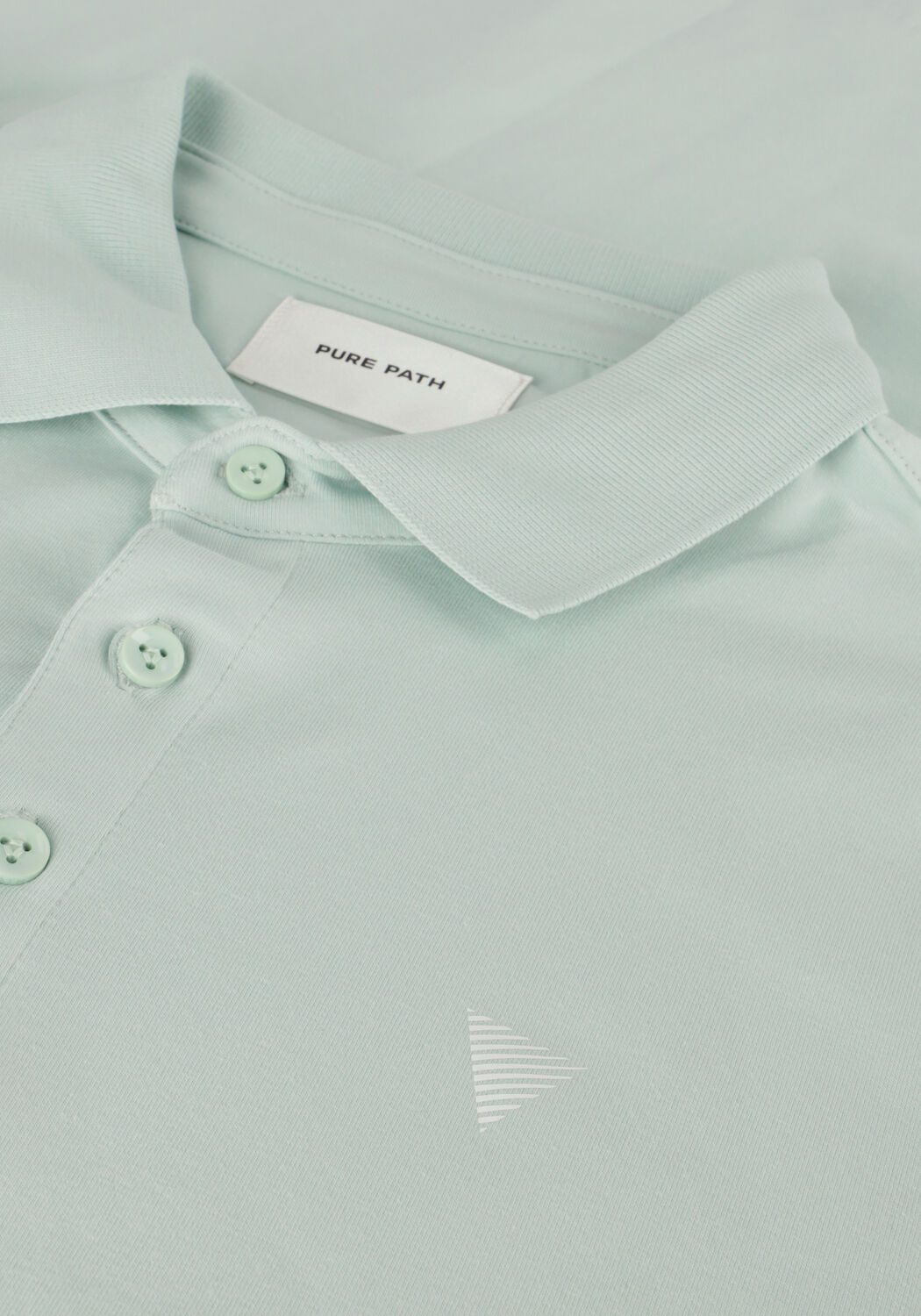 PURE PATH Polo SHORTSLEEVE POLO WITH CHEST PRINT Menthe - large