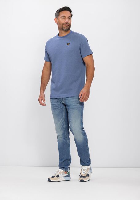 PME LEGEND T-shirt TWO TONE TEXTURED STRIPE en bleu - large