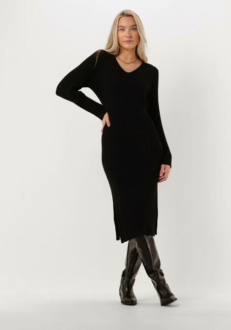 Zwarte MSCH COPENHAGEN Midi jurk MSCHRENANA RACHELLE V DRESS - large