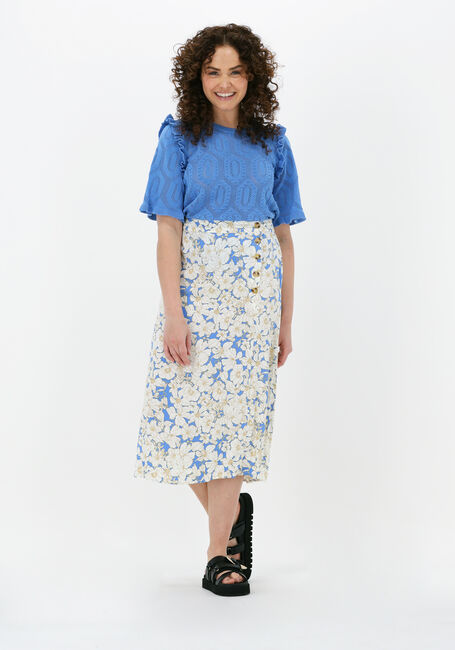 OBJECT Haut CILA S/S KNIT PULLOVER en bleu - large