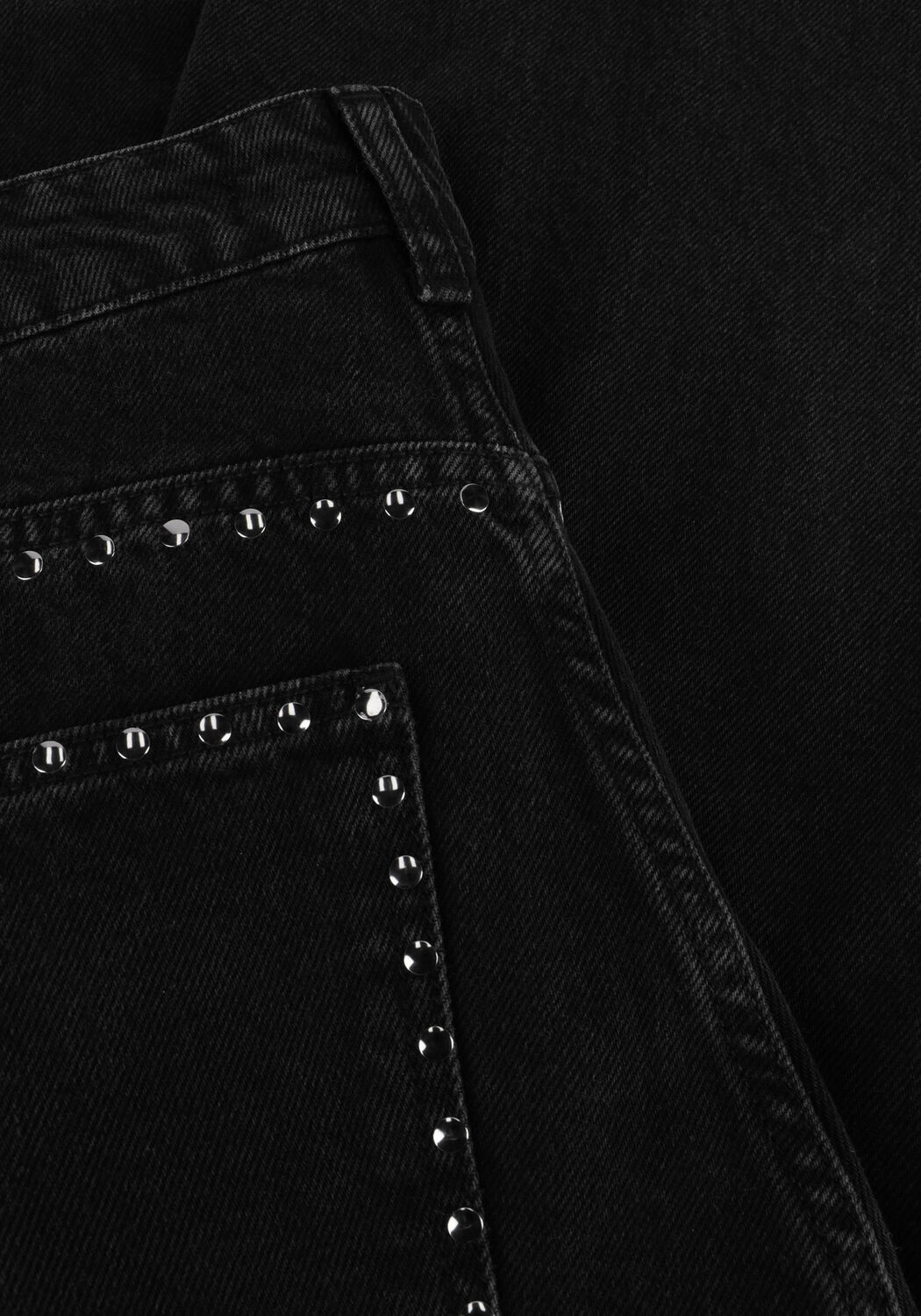 Zwarte CO'COUTURE Straight leg jeans NEW VIKA STUD LONG JEANS - large