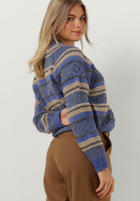 Blauwe SCOTCH & SODA Trui METALLIC FAIR ISLE PULLOVER - large