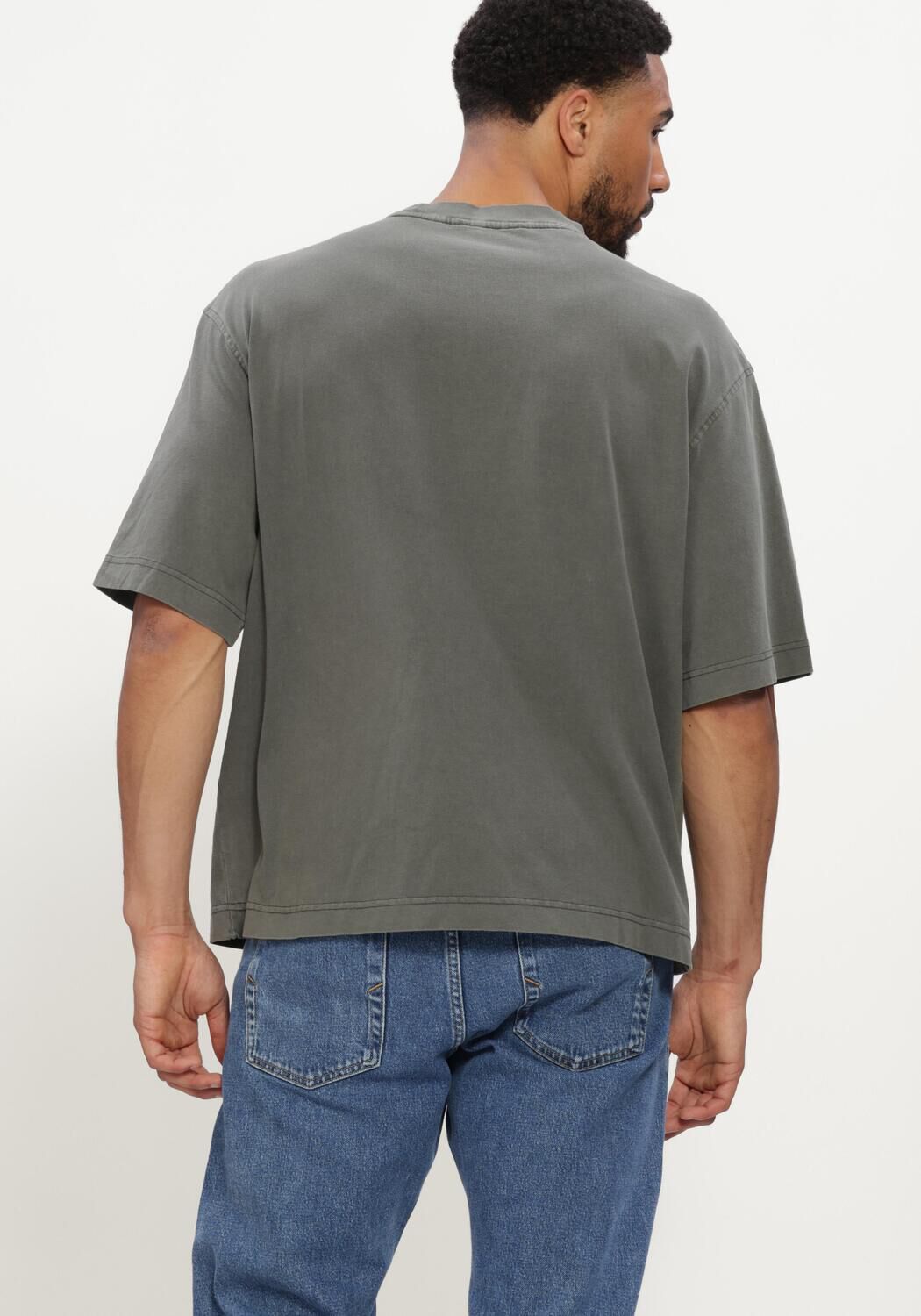 SELECTED MEN T-shirt SLHBOXYCORY SS O-NECK TEE Vert fonc&eacute; - large