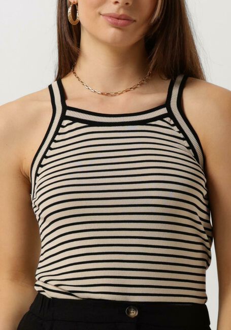 JANSEN AMSTERDAM Haut K347 SINGLET WITH STRIPES en noir - large