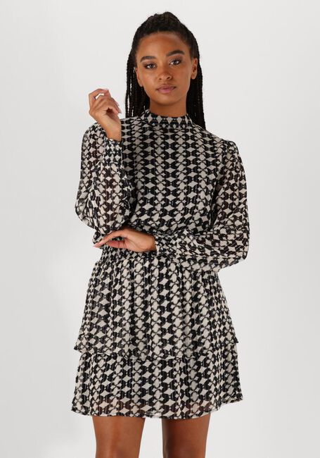 AAIKO Mini robe GABRY IKAT DOT VIS 515 en noir - large