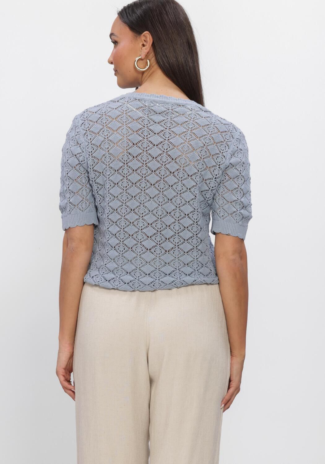 SELECTED WOMEN Gilet SLFSOFIA 2/4 KNIT CARDIGAN en bleu - large