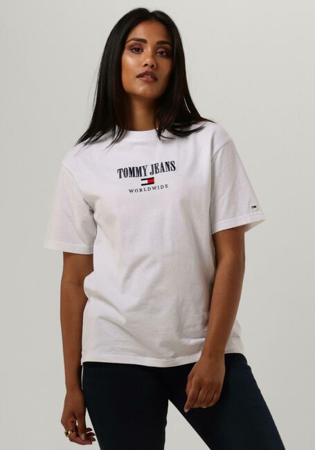 Witte TOMMY JEANS T-shirt RLX ARCHIVE 1 TEE - large