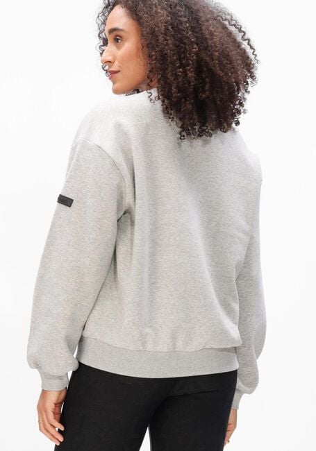 ALIX THE LABEL Chandail LADIES KNITTED LEATHER A SWEATER en gris - large