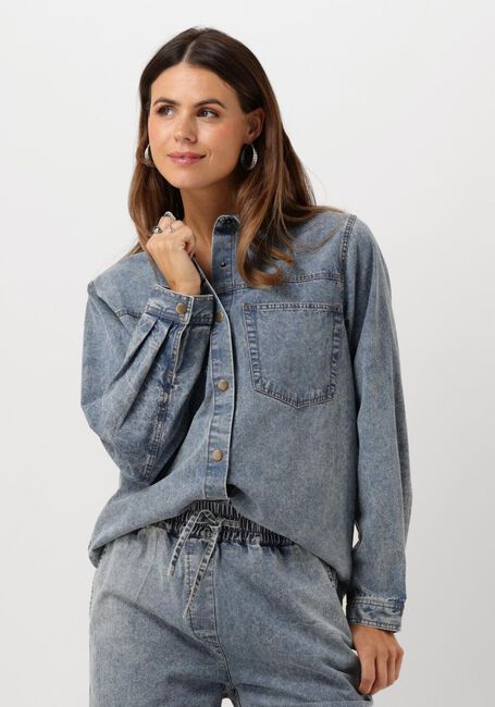 Lichtblauwe LOLLYS LAUNDRY  MEGLL SHIRT LS - large