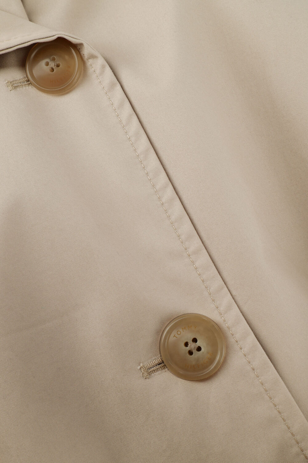 Beige TOMMY HILFIGER Jassen COTTON BLEND DB TRENCH - large