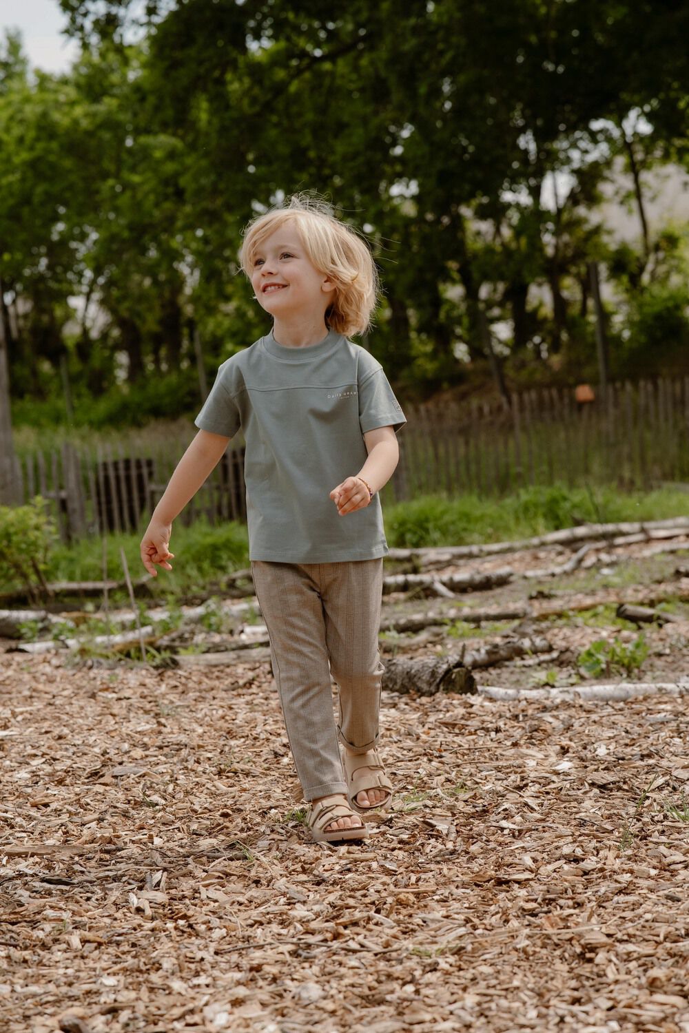 DAILY7 T-shirt T-SHIRT DAILY SEVEN en vert - large