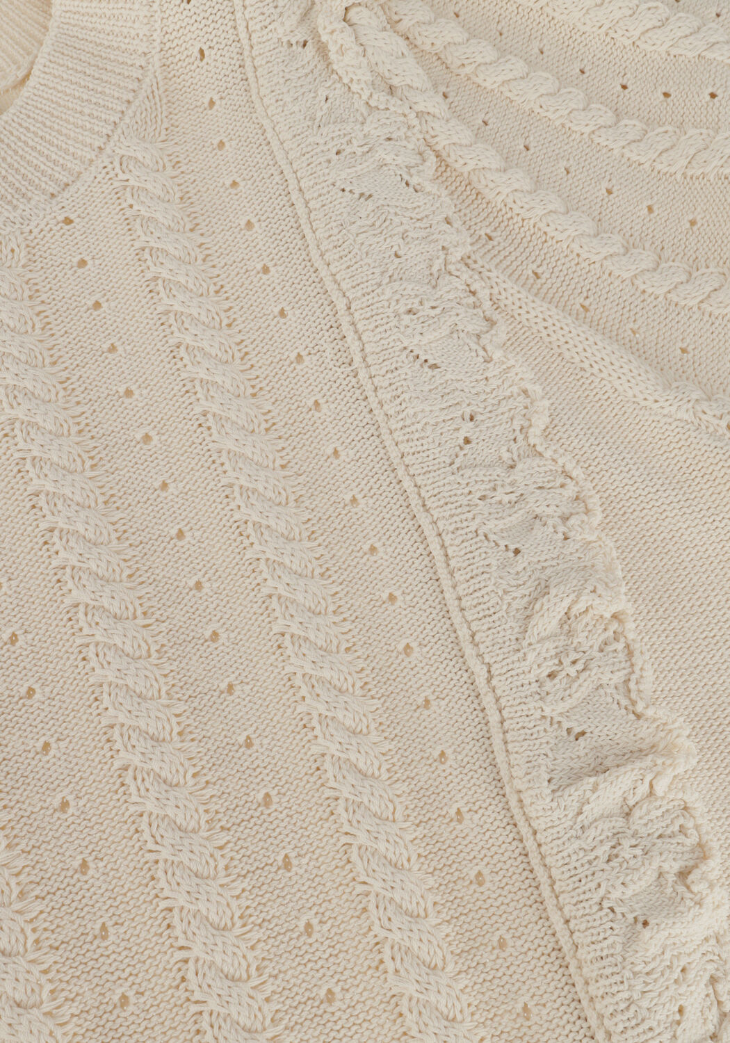 Witte SUMMUM Trui SHORT SLEEVE SWEATER VISCOSE POLYAMIDE KNIT - large