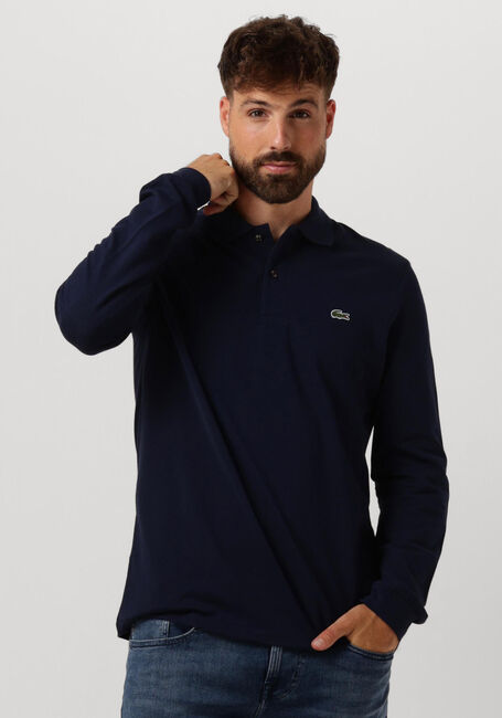 LACOSTE Polo 1HP2 MEN LONG SLEEVED BEST POLO Bleu fonc&eacute; - large
