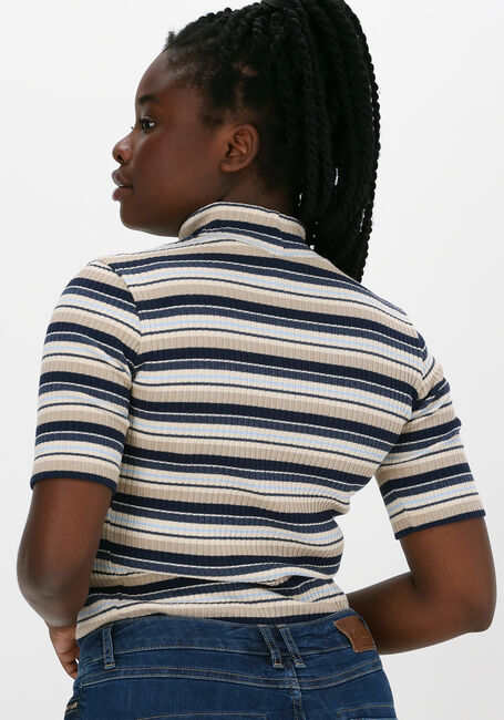 MOS MOSH Haut JOELINA SS TURTLE NECK TEE en bleu - large