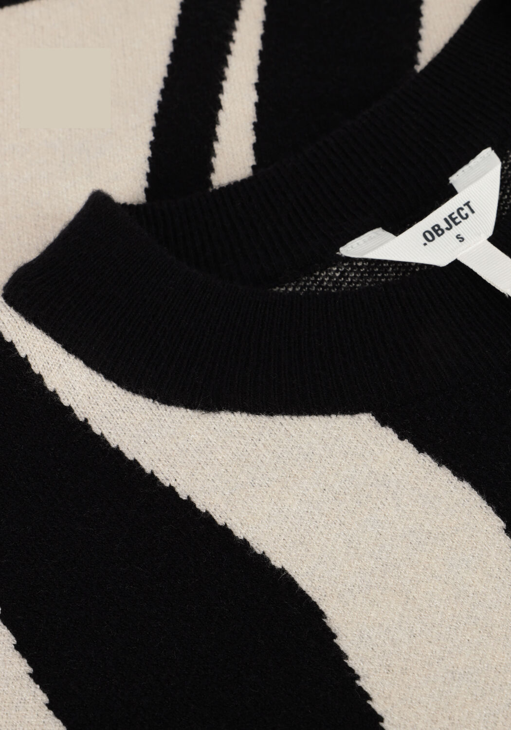 OBJECT Pull OBJRAY LO L/S KNIT PULLOVER AOP en noir - large