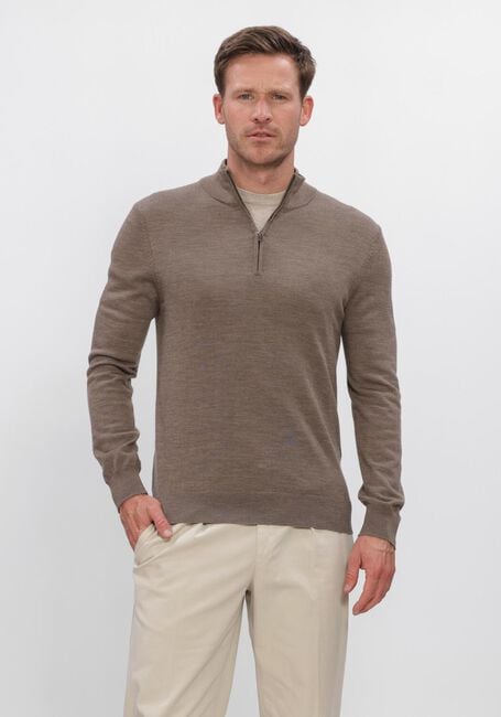 Taupe PROFUOMO Trui EXTRAFINE MERINO - large