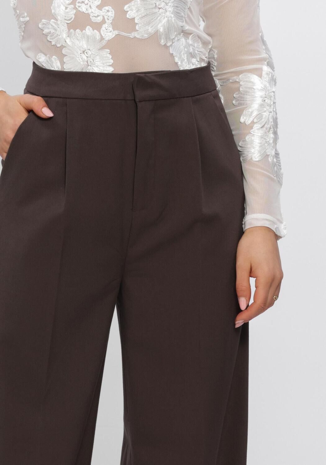 COPENHAGEN MUSE Pantalon large CMTAILOR-PANTS en marron - large