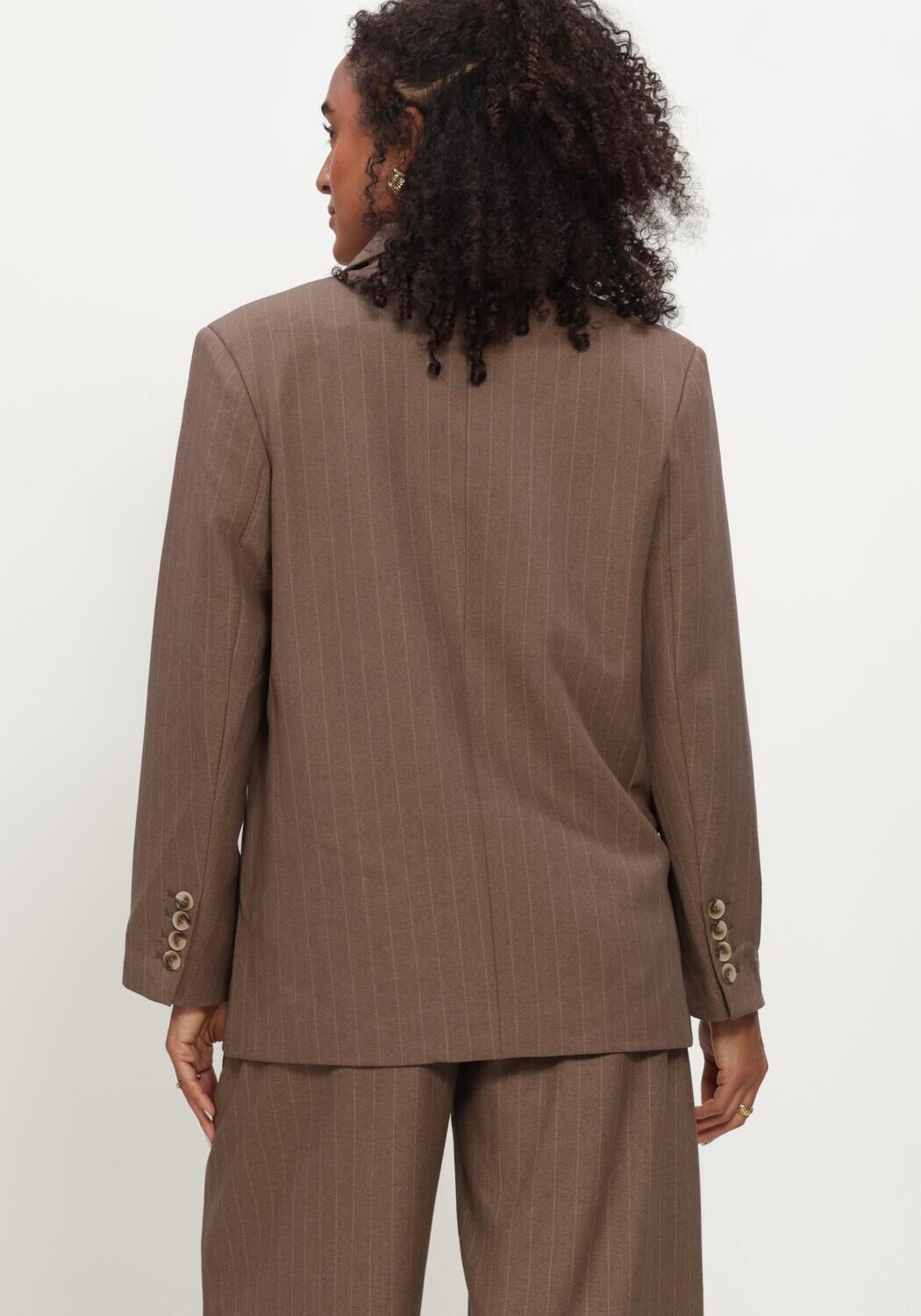 Bruine NEO NOIR Blazer GABY PINSTRIPE BLAZER - large