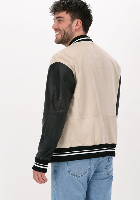 Beige SELECTED HOMME Jack SLHAERO BOMBER SUEDE JKT EX - large