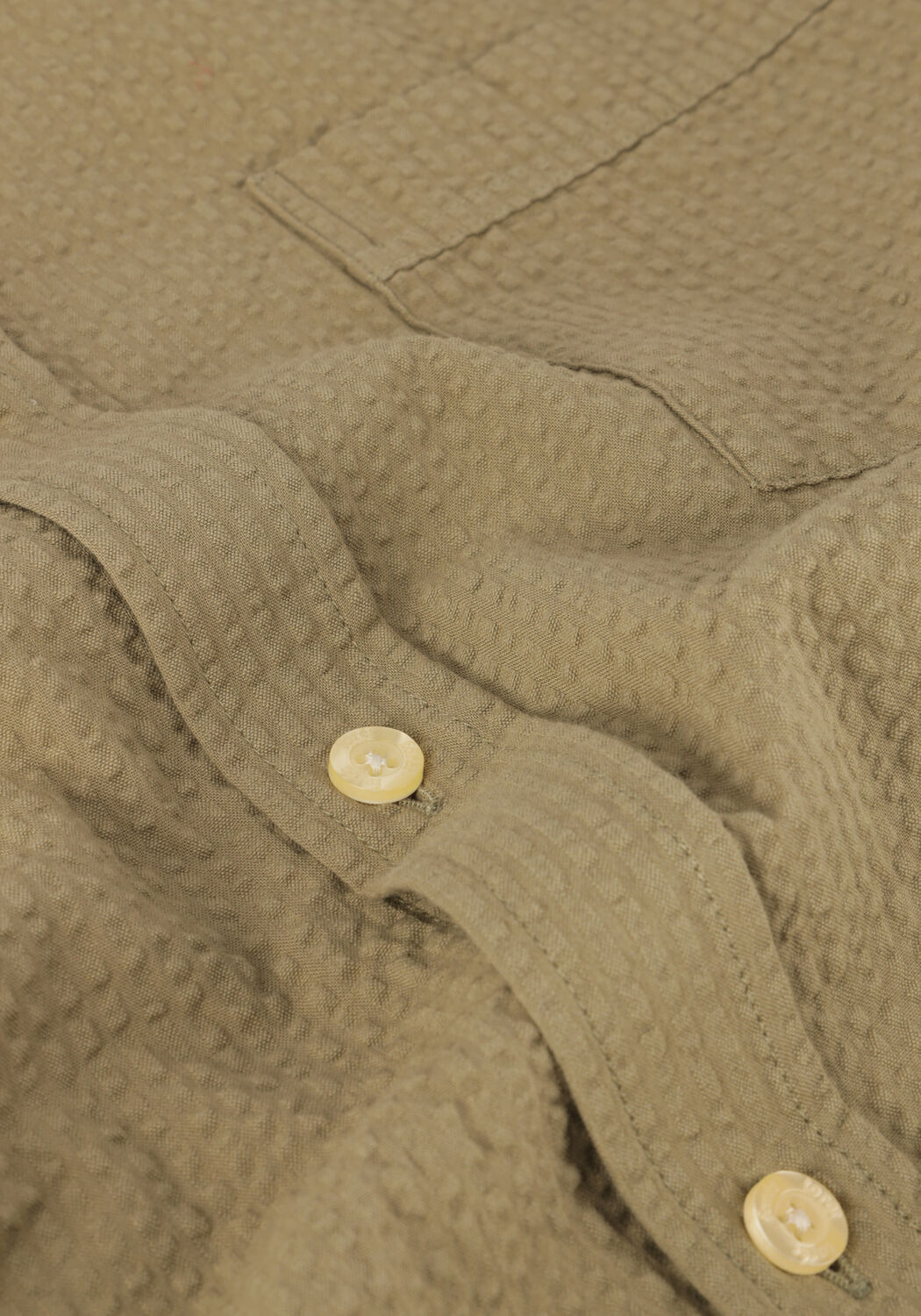 Olijf FOR&Eacute;T Overshirt BUSH SEERSUCKER SHIRT - large