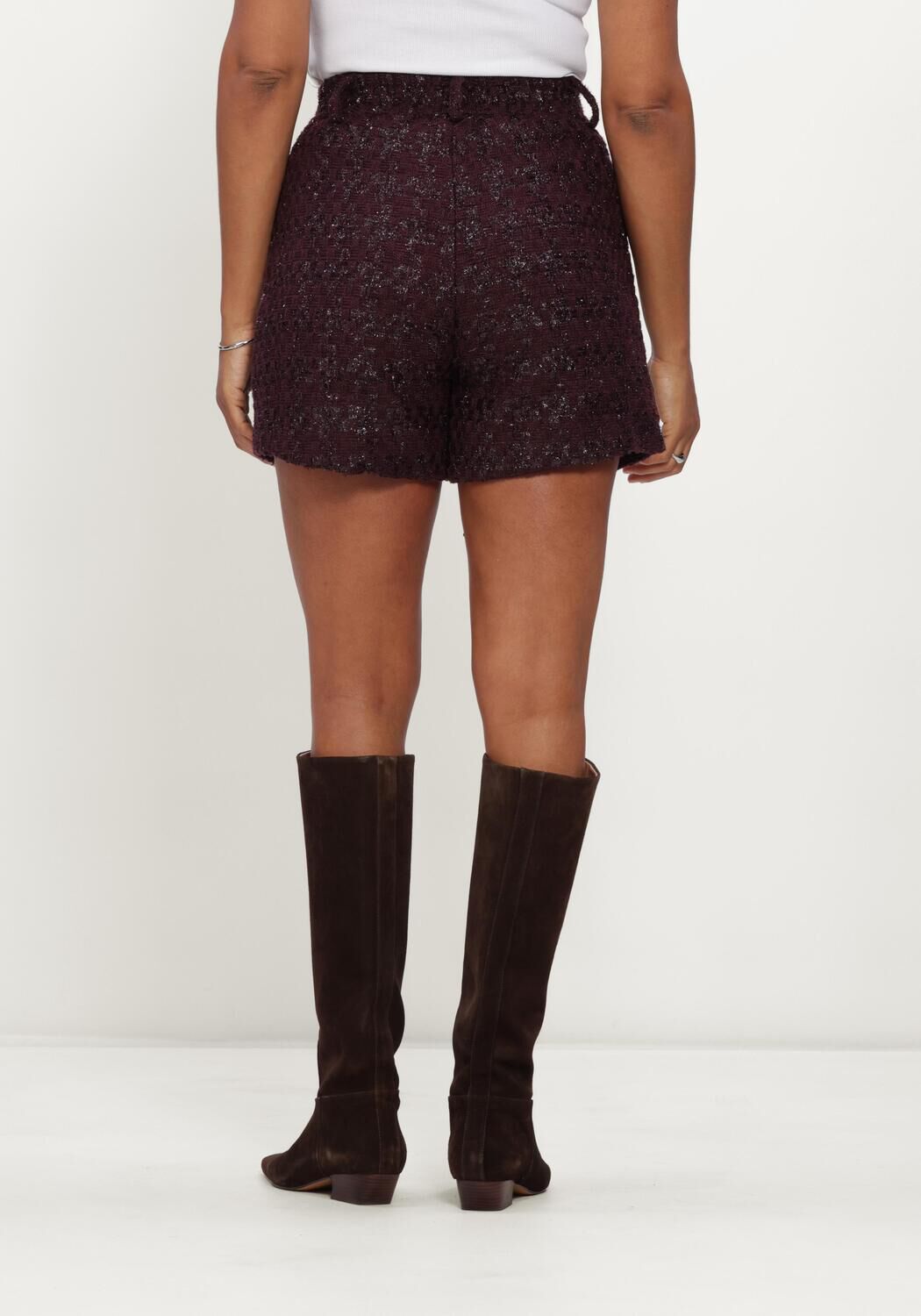 AMAYA AMSTERDAM Pantalon courte RILEY SHORT Bordeaux - large