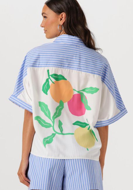 CATWALK JUNKIE SHORT SLEEVE BLOUSE WITH GRAPHIC Blouses en bleu - large